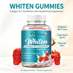 Gomitas Veganas con Sabor a Fresa, Blanqueadoras, con Glutatión, Colágeno, Péptidos, Vitamina C y E, Suplemento Dietético para Aclarar la Piel - Product Image 3
