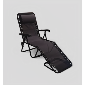 Cama plegable negra y textileno antracita - Product Image 1