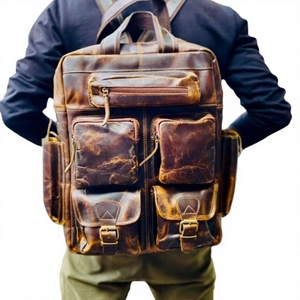 OEM ODM Customized Genuine Leather Classic Daily Use <b>Laptop</b> Backpack Casual Lightweight Waterproof Eco-Friendly <b>Laptop</b> Bags - Product Image 1