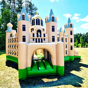 Commercial grade kids bouncy castle with <b>slide</b> inflatable schwerin castle aufblasbare hupfburg fur kinder - Product Image 1
