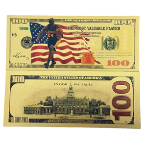 2026 NBA Gran Venta Billete <span class=keywords><strong>de</strong></span> <span class=keywords><strong>100</strong></span> Dólares <span class=keywords><strong>de</strong></span> Kobe Bryant, Billete Metálico Grabado <span class=keywords><strong>de</strong></span> Deportes Americanos para Navidad - Product Image 3
