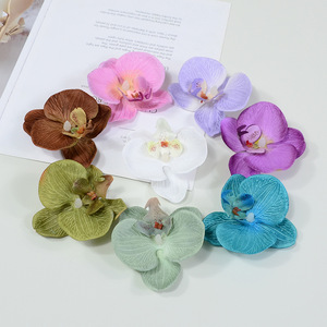 Fleurs artificielles d'orchidées Phalaenopsis Dongchen Crafts, pétales en polyester, décoration de mariage, décoration de la maison, arrangement de bureau - Product Image 3