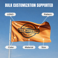 Drapeau de cérémonie imprimé ultra-clair 1440 DPI personnalisé OEM pour usine, transfert thermique pour exposition commerciale, salon professionnel, événement sportif
