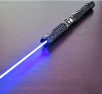 Vente en gros d'usine, lampe torche LED rechargeable multifonctionnelle à corps en aluminium, laser bleu super puissant