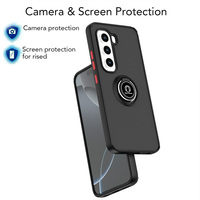 Casing pelindung tahan guncangan, casing belakang ponsel polikarbonat keras magnetis dengan cincin untuk Infinix Hot 50 Pro / X6881 / Hot 50i X6531 / Hot 50 Matte