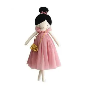 Stuffed Custom Fashion Ballet Cloth Rag Doll Plush Girl Ballerina Doll