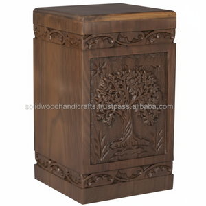 Urnes de crémation en bois de conception Unique de haute qualité pour adultes urnes funéraires urnes funéraires taille personnalisée fournitures funéraires - Product Image 1