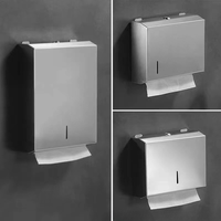 Distributeur de mouchoirs mural carré en acier inoxydable 304 pour toilettes, salles de bain et cuisines (usage commercial)