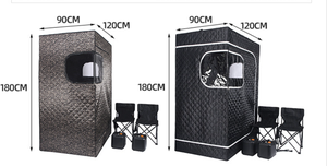 Sauna portable amélioré Wind Valley pour la relaxation à domicile, sauna à vapeur pour la maison avec télécommande et chaise pliante - Product Image 1