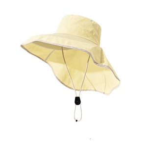 Chapeau de pêche à large bord avec protection UV pour l'été, avec rabat pour le cou, chapeau de soleil respirant en maille pour hommes et femmes, randonnée en plein air, camping - Product Image 5