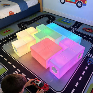 Blocs lumineux LED Montessori, ensemble de briques <span class=keywords><strong>Tetris</strong></span>, jeu interactif parent-enfant, jouet de construction créatif pour l'apprentissage précoce des tout-petits - Product Image 4