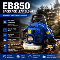 Souffleur à dos thermique EB850 MUCHEN 75,6 cm³ à essence, moteur 2 temps haute puissance, usage industriel et bricolage, réservoir de carburant 1,2 L, vitesse de sortie 70 m/s