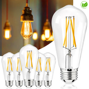 St58 e26 edon बल्ब 120v वोल्टेज 4 वाट बराबर e26 मानक आधार नरम सफेद 2700k-6000k dimmmable 5000 घंटे जीवनकाल - Product Image 6