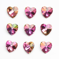 Zhubi volcan Fuchsia brillant Multi formes pendentif perles de verre cristal papillon étoile lune coquille coeur perles pour la fabrication de bijoux