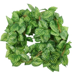 Mejor Venta de hiedra falsa hojas de hiedra artificiales guirnaldas de vegetación vides de hiedra artificiales para la decoración de la pared del jardín del banquete de boda - Product Image 4