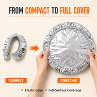 Couvre-aliments en aluminium épaissi, isolant thermique, pour bols et assiettes, film alimentaire de qualité alimentaire pour la conservation des aliments, pour la cuisine, la maison et la restauration