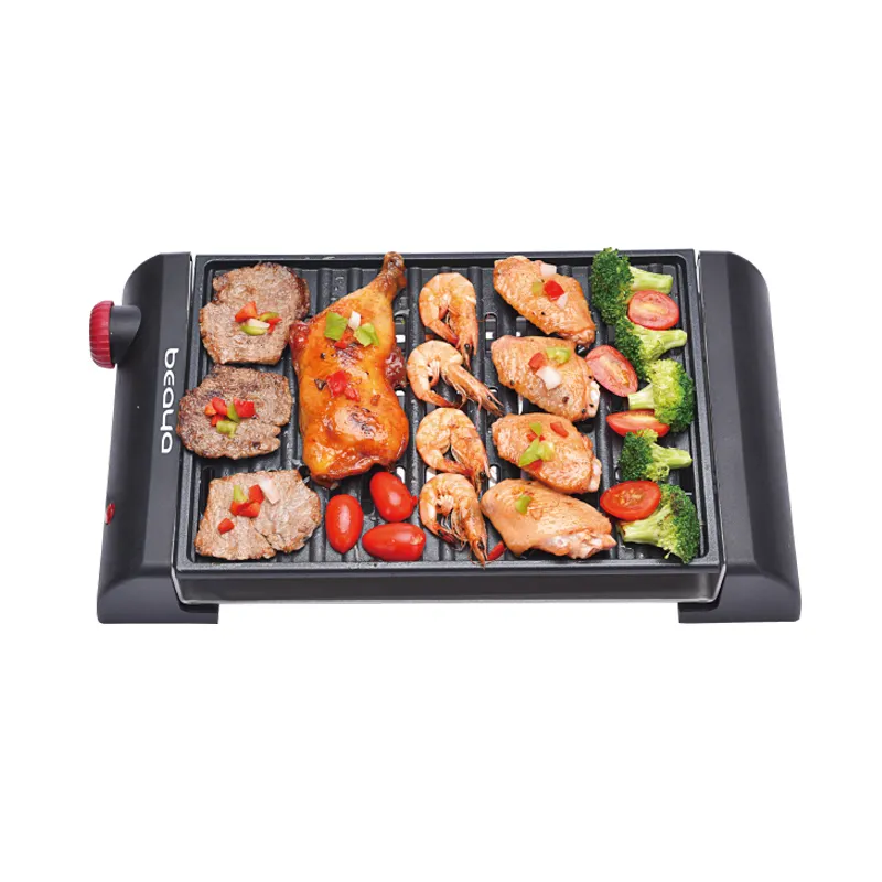 800w New design Indoor Electric Korea BBQ Grill with Nonstick frying pan