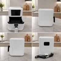 Kit de cuisson professionnel pour aliments sûrs avec écran tactile LED, assurance commerciale, comprenant une friteuse à air à chauffage rapide et un ensemble de poêles amovibles