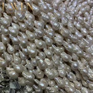 สร้อยไข่มุกบาร็อคธรรมชาติ 1A-3A, ขนาด 9-17 มม., ไข่มุกน้ำจืดทรงไม่สม่ำเสมอ เงางามสูง, สีขาว, สีชมพู, สีม่วง - Product Image 5