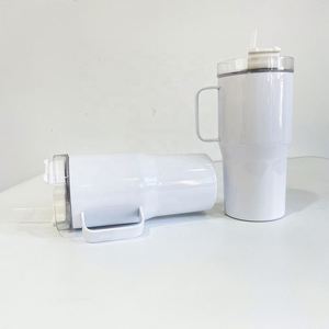 Tazas de Viaje Aisladas de 20oz para Niños y Estudiantes, Blancas para Sublimación, con Asa Metálica, Disponibles en Almacén de EE. UU. - Product Image 3
