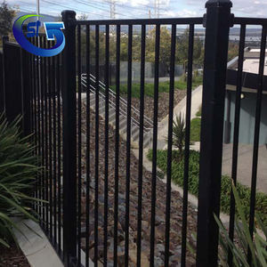 Puerta de <span class=keywords><strong>piscina</strong></span> <span class=keywords><strong>tubular</strong></span> de hierro fundido para jardín, alta calidad, SPF2412-L de esgrima - Product Image 5