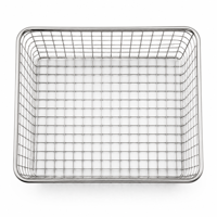 Panier suspendu pliable en fil d'acier inoxydable avec crochets en U pour rail de rangement, étanche, multifonctionnel, pour le stockage alimentaire en cuisine