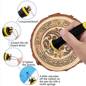 Outils de <span class=keywords><strong>pyrogravure</strong></span> professionnels 60W kits de Machine à <span class=keywords><strong>bois</strong></span> à température réglable avec 20 pièces divers embouts de <span class=keywords><strong>pyrogravure</strong></span> - Product Image 6