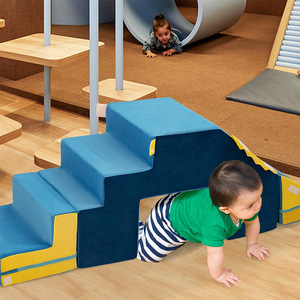 Ensemble de jeux d'escalade en mousse avec toboggan pour enfants, blocs de jeu souples d'intérieur, tapis de ramassage de 2 cm d'épaisseur pour enfants de 4 à 6 ans - Product Image 1
