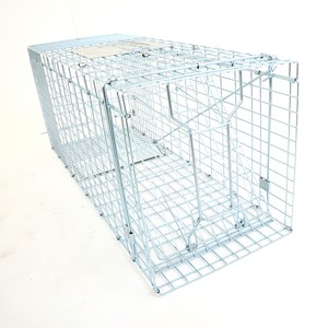 Cage piège automatique pliable d'usine, pièges pour animaux humains et animaux, cage en treillis métallique, piège de chasse pour la lutte antiparasitaire, chien, <span class=keywords><strong>chat</strong></span>, raton laveur, lapin - Product Image 4