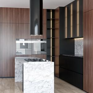 Muebles de Cocina Personalizados, Gabinetes RTA de Madera Maciza, Lacado Gris, Gabinete de Cocina Estilo Americano, Fábrica de Foshan para Venta al por Mayor - Product Image 3