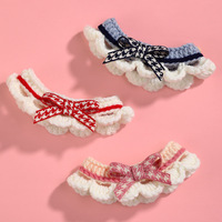 Écharpe pour chat et bavoir pour chien en rubans de polyester, luxueux, faits main, durables, doux et mignons, avec nœud uni, accessoires pour animaux de compagnie