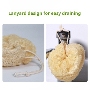 Toalla de baño exfoliante de lufa natural hecha a mano, bola de baño de lufa, venta al por mayor de fábrica, personalizada - Product Image 6