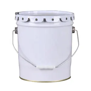 带手柄的金属马口铁桶圆桶10L带花盖的油漆桶
