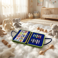 Livre d'activités en feutre pour bébés, livre silencieux pour tout-petits, livre éducatif Montessori avec autocollants magiques, cadeaux pour enfants
