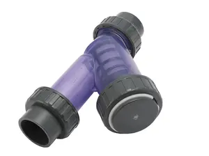 Filtro filtro tubo di drenaggio dell'acqua raccordo trasparente PVC plastica Y filtro filtro filtro