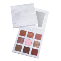 Palette de fards à paupières personnalisée 9 couleurs, finitions métalliques et mates, vegan, haute pigmentation, maquillage pour les yeux avec une formule longue tenue