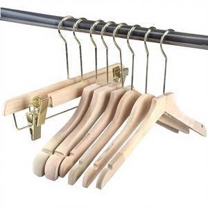 Prix d'usine, cintres en bois avec logo personnalisé pour costume, cintres pour vêtements de mariage avec crochets - Product Image 1