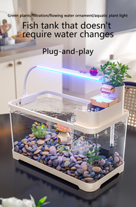 Aquarium 2025 Nouveau Bassin de poissons pour salon, bureau, production d'oxygène écologique, paysage, maison, filtration par méthode ancienne - Product Image 2