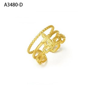 เอมี่ เอมี่แฟชั่นริง A3480 แหวนค็อกเทลชุบเงิน 925 สำหรับผู้หญิงพร้อมการออกแบบโซ่คิวบิกเซอร์โคเนียของขวัญเครื่องประดับอินเทรนด์ - Product Image 2