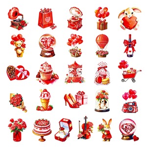 56 Pegatinas de Graffiti de Estilo Moderno con Diseño de Amor, para Decorar Cuadernos, Computadoras, Tazas, Pegatinas de PVC en Promoción - Product Image 2