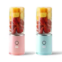 Miniexprimidor inalámbrico portátil USB, 400ml, botella de vidrio, fruta fresca, naranja cítrica