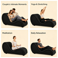 Chaise longue multifonctionnelle pour couple, idéale pour hôtel à thème ou pied de lit, ajoute une touche d'élégance aux meubles de la maison