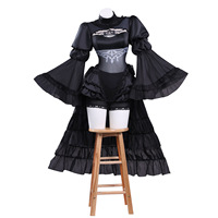 Costume de cosplay YoRHa 2B, perruque, jeu d'anime NieR Automata, robe de mariée noire, tenue de fête d'Halloween pour femmes