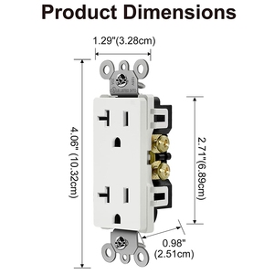 Chất lượng tốt NEMA5-20R tường ổ cắm 20A 125V chúng tôi tiêu chuẩn Duplex ổ cắm đựng - Product Image 2