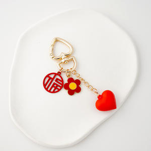 淑蕾新年福字钥匙扣戒指，兔年吉祥物，情侣春节喜庆包，手机柴 - Product Image 4