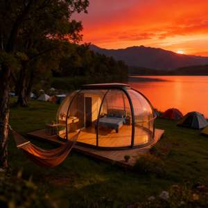 Moderna Casa Contenedor de Hotel con Estructura de Aluminio y Panel de Policarbonato Transparente Tipo Burbuja, Diseño Elíptico para Exteriores, Duradera y Elegante - Product Image 4