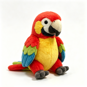 Peluche de guacamaya roja personalizado, peluche de loro, juguete de peluche de guacamaya roja - Product Image 3