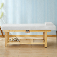Table de massage électrique USB avec dossier réglable, en bois, pour salon de beauté, spa, avec grand espace de rangement