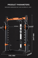 Équipement de musculation professionnel : Station d'entraînement multifonctionnelle Smith Machine avec pile de poids pour un entraînement complet