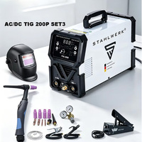 Mesin Las AC/DC Pulse TIG & MMA 4-in-1 IGBT Inverter Portabel 110V/220V untuk Stahl WerkTIG200P